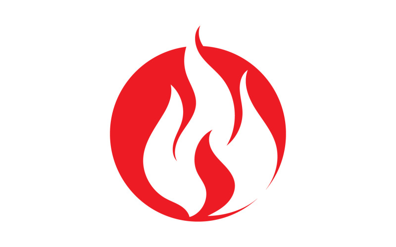 Flame fire burn hot logo icon template design v14 Logo Template