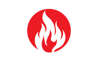 Flame fire burn hot logo icon template design v15