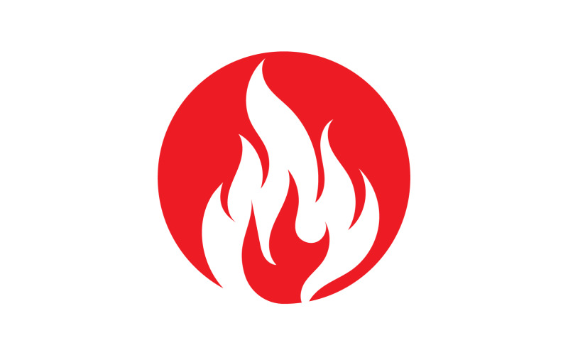 Flame fire burn hot logo icon template design v15 Logo Template