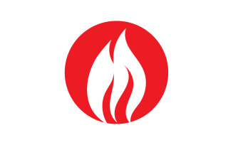 Flame fire burn hot logo icon template design v21