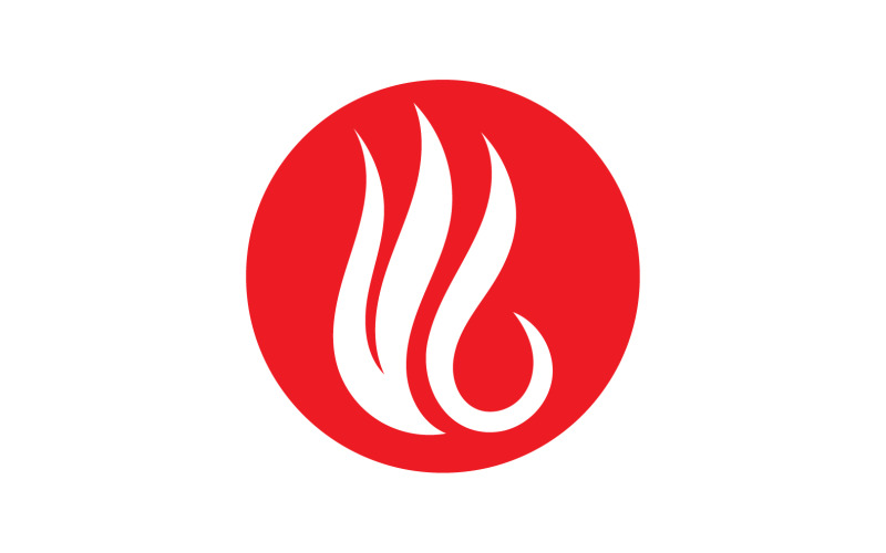Flame fire burn hot logo icon template design v23 Logo Template