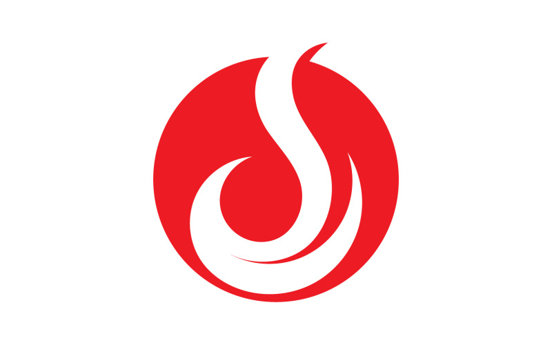 Flame fire burn hot logo icon template design v24 Logo Template
