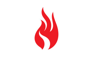 Flame fire burn hot logo icon template design v2