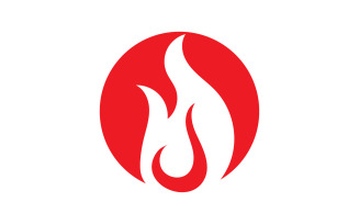 Flame fire burn hot logo icon template design v30