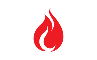 Flame fire burn hot logo icon template design v31