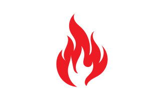 Flame fire burn hot logo icon template design v6