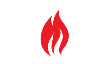 Flame fire burn hot logo icon template design v8