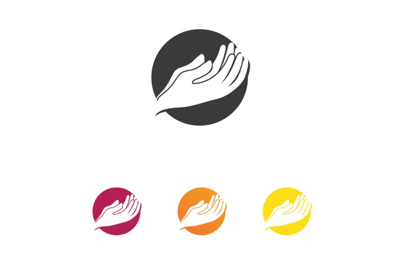 Hand Hope help health logo vector template v11 Logo Template