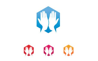 Hand Hope help health logo vector template v14
