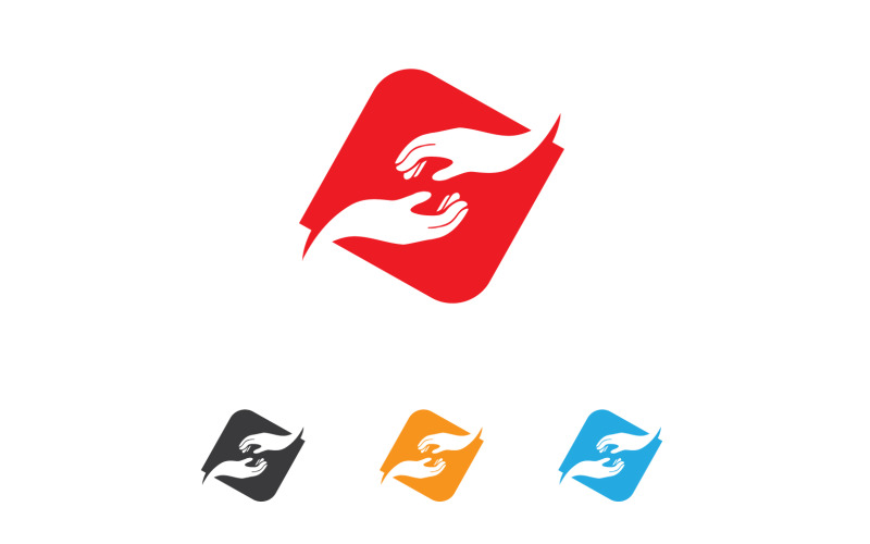 Hand Hope help health logo vector template v16 Logo Template