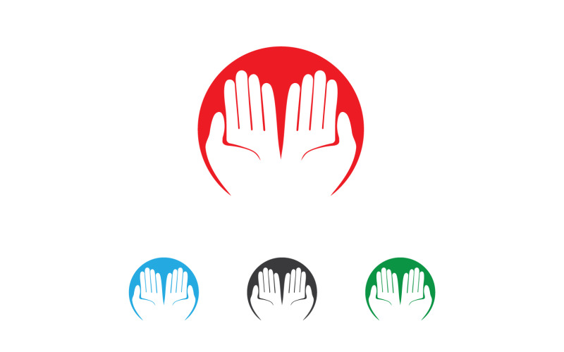 Hand Hope help health logo vector template v17 Logo Template
