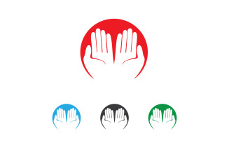 Hand Hope help health logo vector template v17