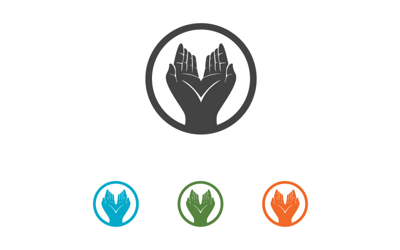 Hand Hope help health logo vector template v19 Logo Template