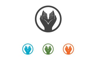 Hand Hope help health logo vector template v19
