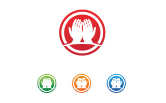 Hand Hope help health logo vector template v20