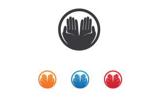 Hand Hope help health logo vector template v24