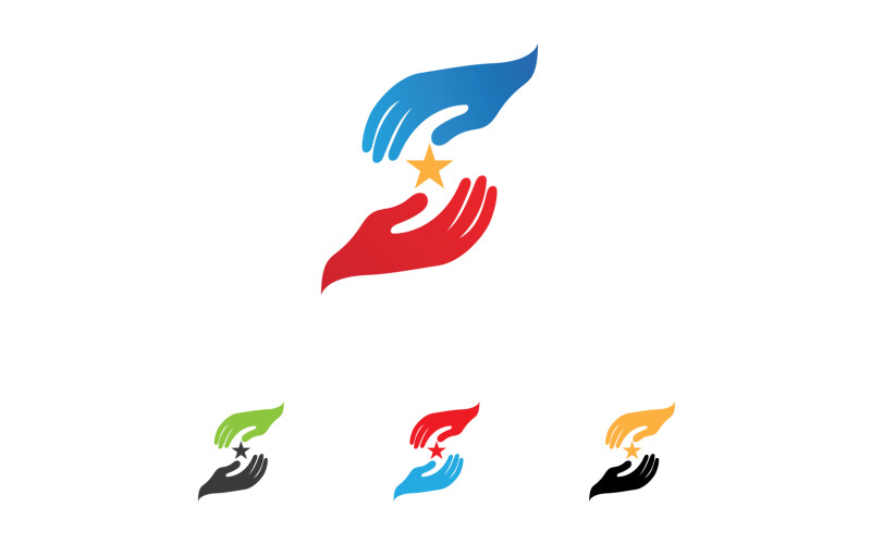 Hand Hope help health logo vector template v2 Logo Template