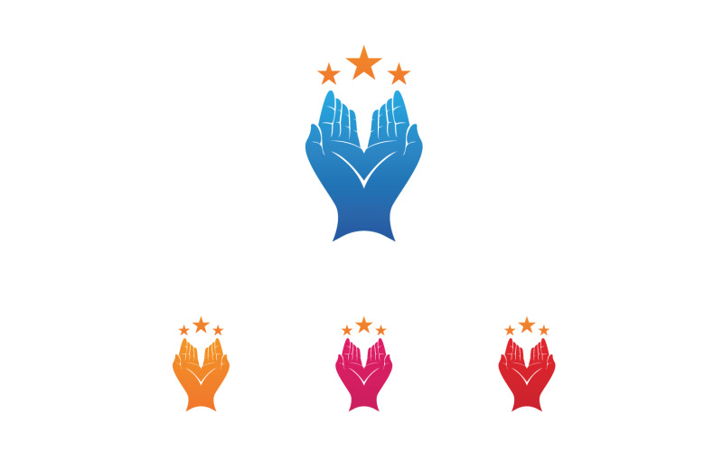 Hand Hope help health logo vector template v3 Logo Template