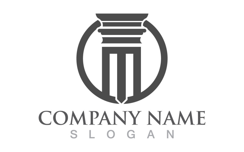 Pillar logo and symbol design vector v6 Logo Template