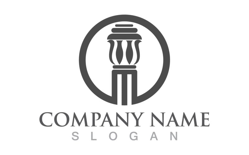 Pillar logo and symbol design vector v8 Logo Template