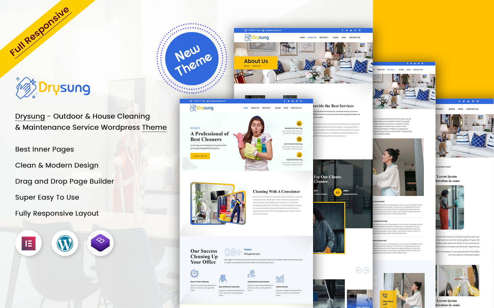 Drysung - Outdoor & House Cleaning & Maintenance Service Wordpress Theme