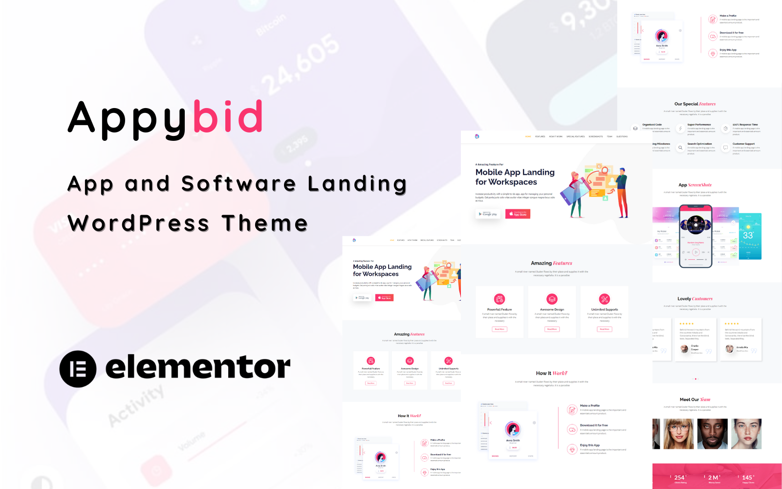 Appybid - Saas, Apps landing and IT Solution One Page WordPress Theme