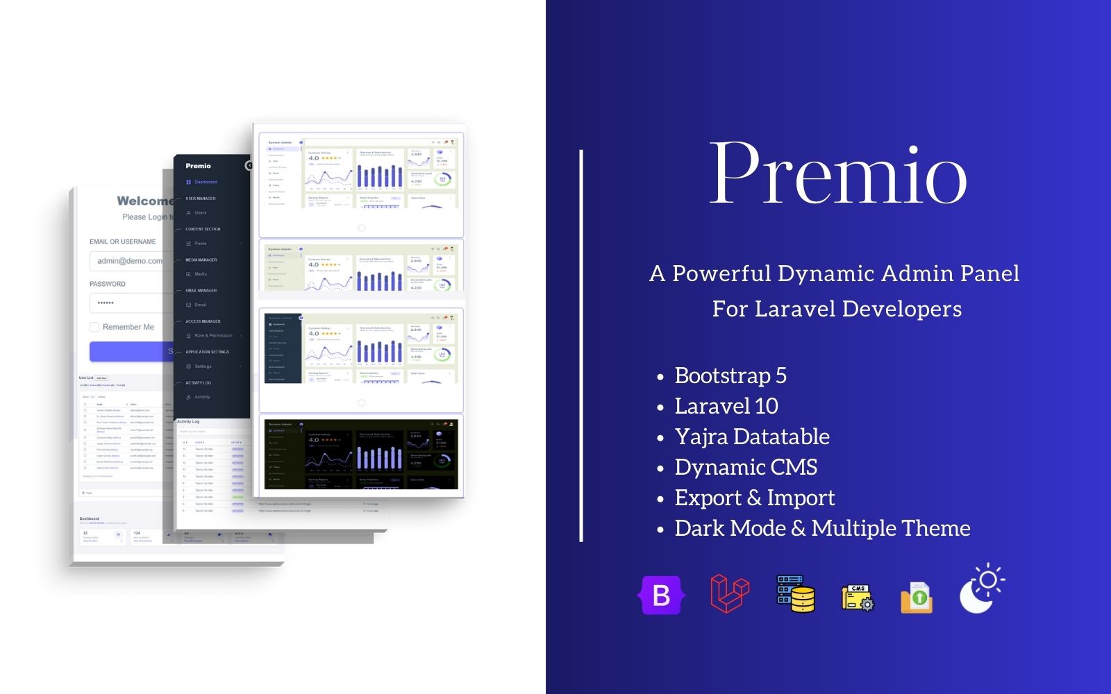 Template #333766 Dashboard Admin Webdesign Template - Logo template Preview