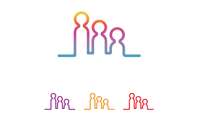 Community team group unity friend success health logo v15 Logo Template