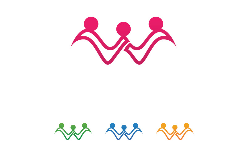 Community team group unity friend success health logo v17 Logo Template