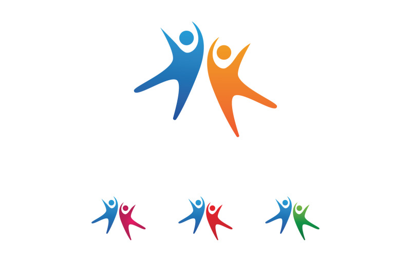 Community team group unity friend success health logo v20 Logo Template
