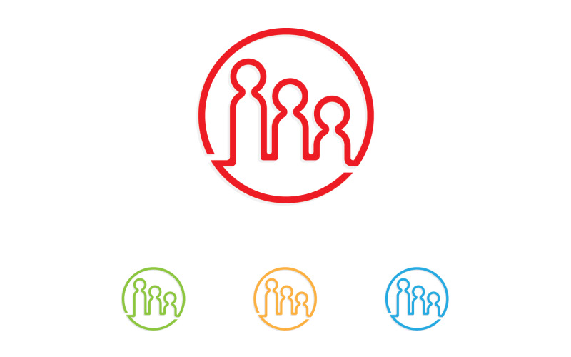 Community team group unity friend success health logo v24 Logo Template