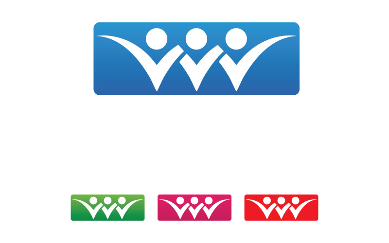 Community team group unity friend success health logo v25 Logo Template