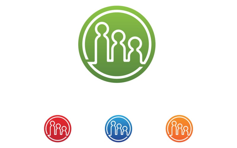 Community team group unity friend success health logo v26 Logo Template