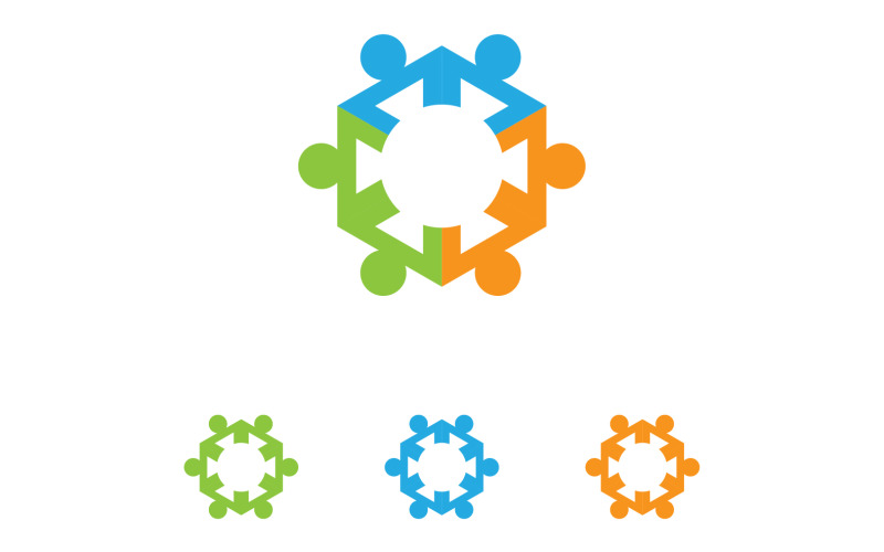 Community team group unity friend success health logo v3 Logo Template