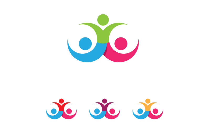 Community team group unity friend success health logo v4 Logo Template