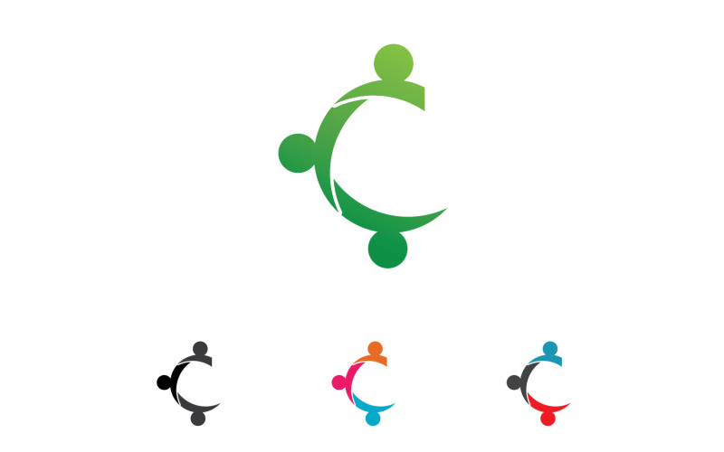 Community team group unity friend success health logo v6 Logo Template