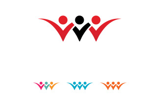 Community team group unity friend success health logo v7