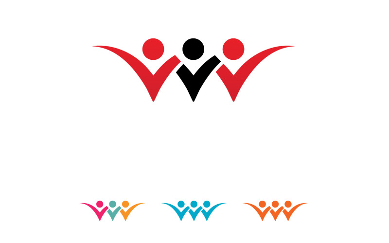 Community team group unity friend success health logo v7 Logo Template
