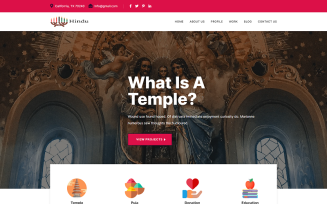 Hindu Religious Landing html Template
