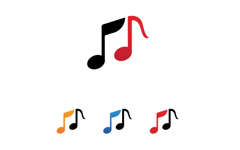 Music note player logo icon template design v17 Logo Template