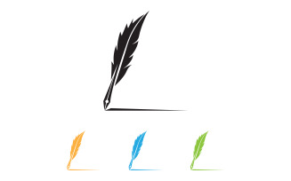 Pen write sign feather pen logo v2