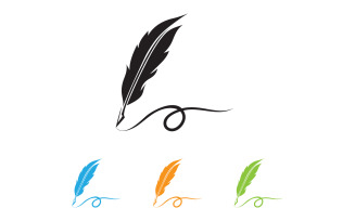 Pen write sign feather pen logo v3