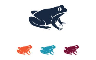 Animal frog icon logo template vector v3