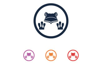 Animal frog icon logo template vector v6