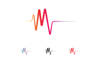Equalizer bar music sound logo template design v12