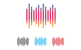 Equalizer bar music sound logo template design v1