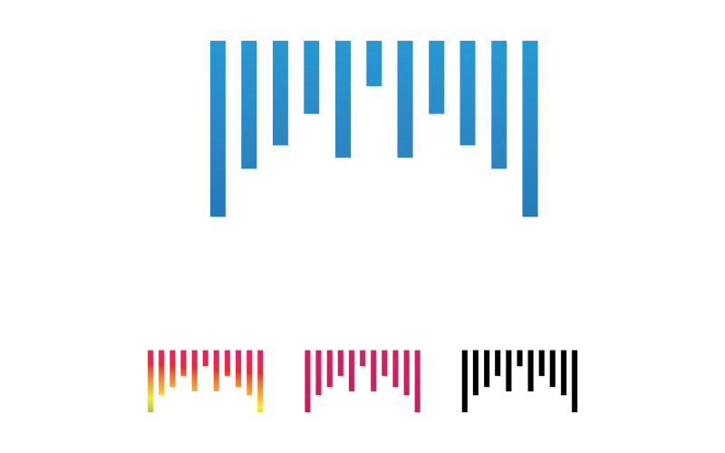 Equalizer bar music sound logo template design v2 Logo Template