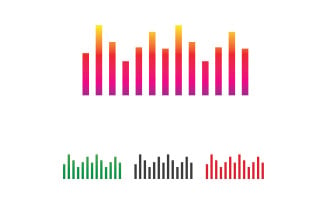 Equalizer bar music sound logo template design v6