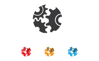 Gear machine industry logo tempplate design vector v12