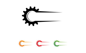 Gear machine industry logo tempplate design vector v1